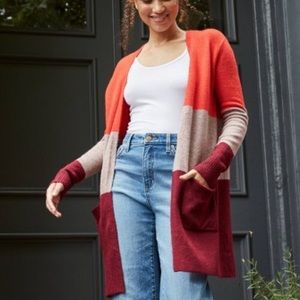A New Day Colorblock Open-front Cardigan